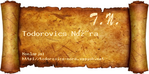Todorovics Nóra névjegykártya